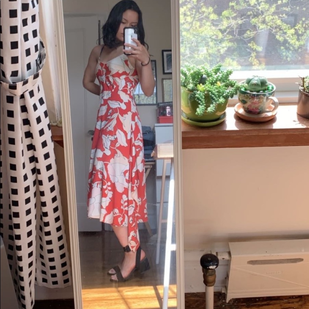 Derek Lam red midi dress